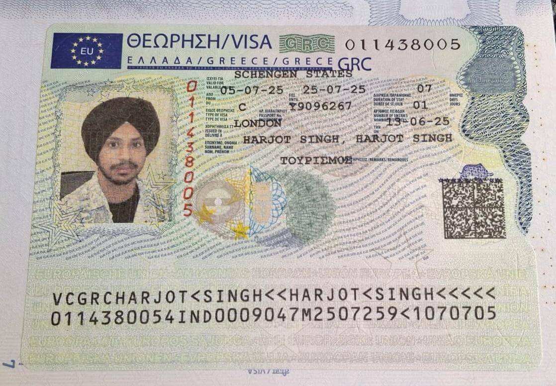 Approved Greece tourist visa — The Visa Victory client