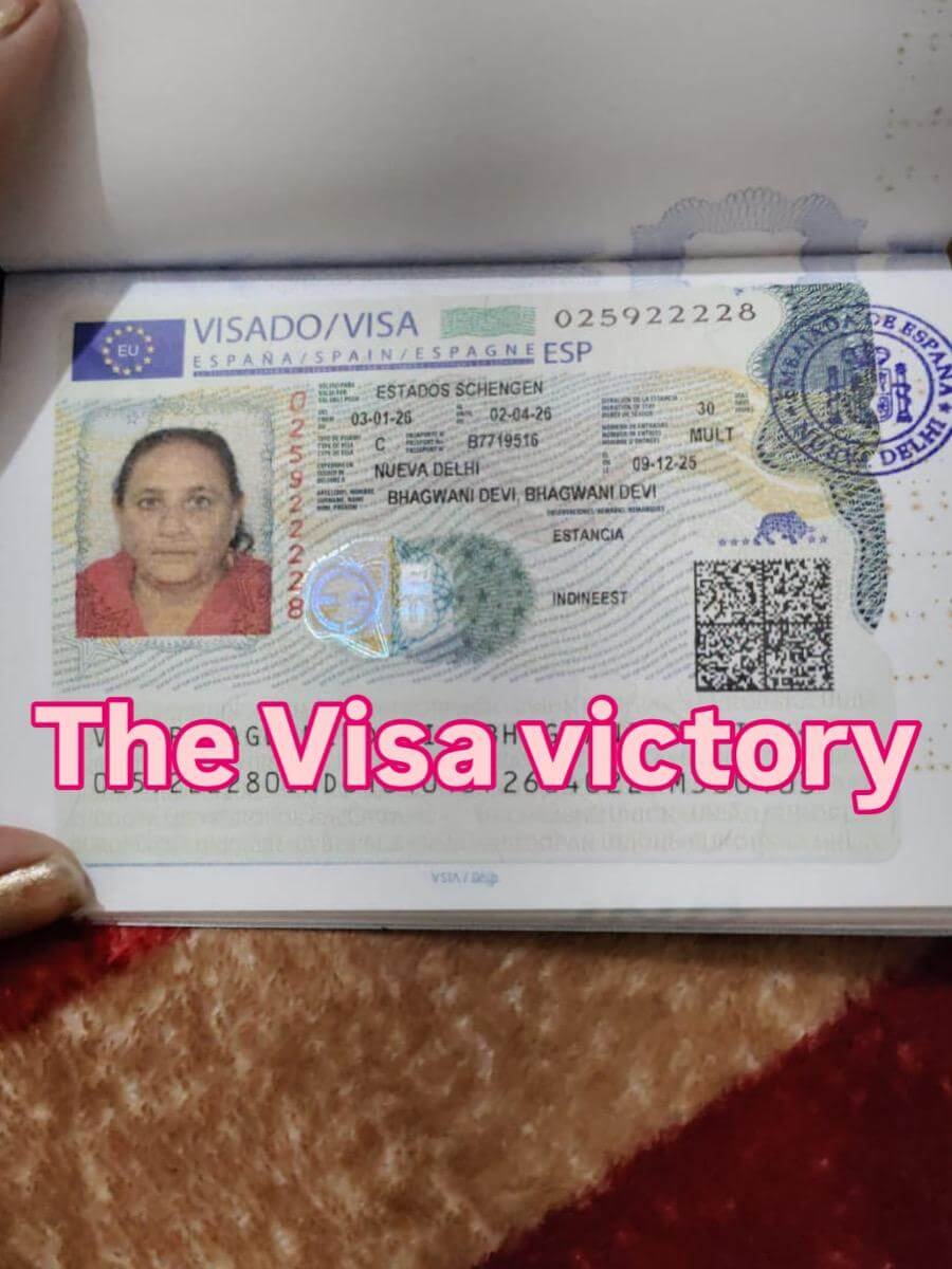 Approved Spain Schengen visa — The Visa Victory client